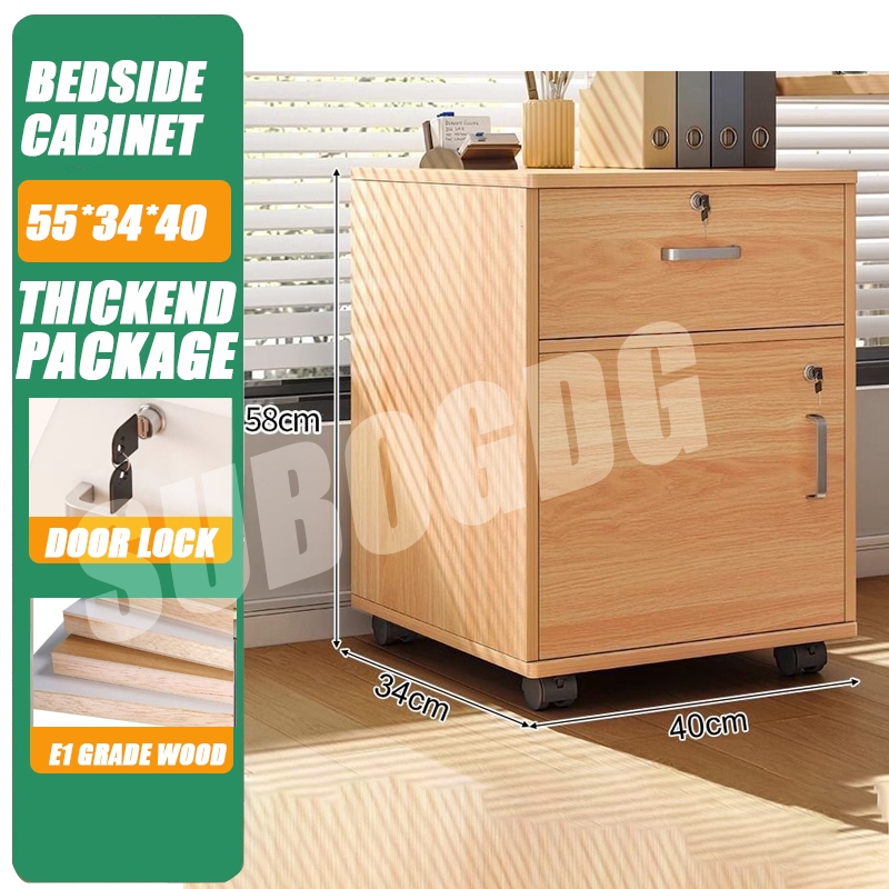 Office File Cabinet Drawer with Lock and Key Wooden Storage Cabinet ...