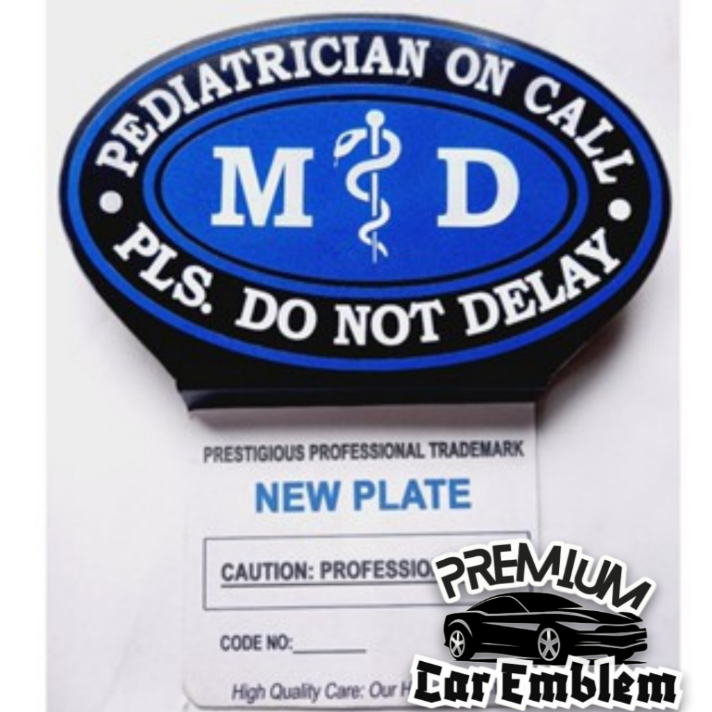MD PEDIATRICIAN CALL CAR EMBLEM Black Background | Shopee Philippines