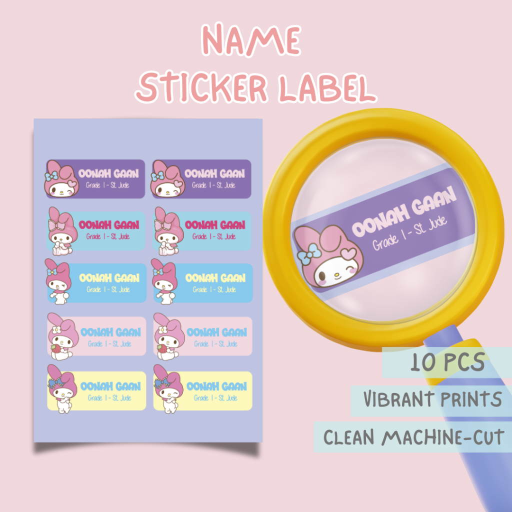 Personalized Name Stickers for Kids – Sticker Name for Notebooks ...