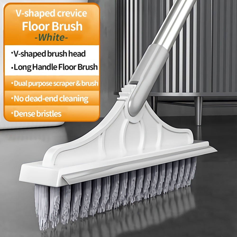 Cleaning Brush Broom, Bathroom Floor Scrub Brush Walis with Long Handle ...