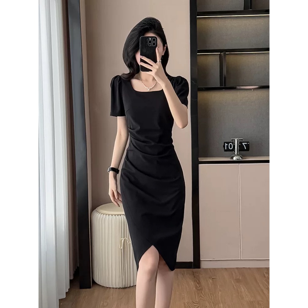 ladies black casual dress Women Black Casual Dress|OMN