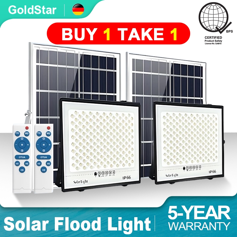 Gold Star Solar Led Light Outdoor Waterproof Solar Flood Lamp Solar ...