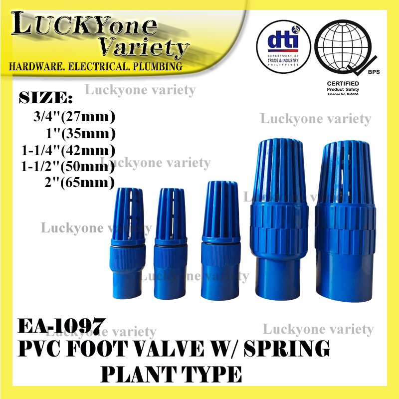 PVC FOOT VALVE WITH SPRING PLAIN TYPE EA1097 | Shopee Philippines