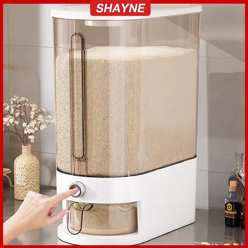 5kg/10kg push rice bucket with automatic rice dispensing and insect ...
