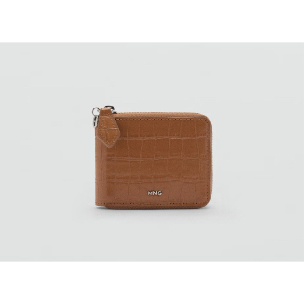 Brand New Authentic Mango Croco Leather-Effect Wallet | Shopee Philippines