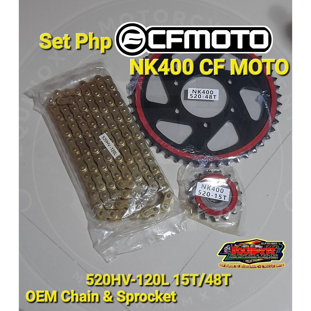 NK400 NK650 CHAIN AND SPROCKET SET 14T 15T 46T 48T 54T | Shopee Philippines