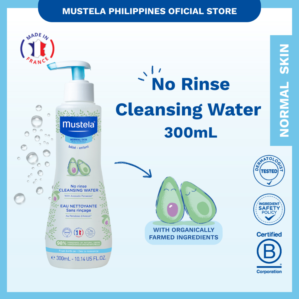 Mustela No Rinse Cleansing Water 300ml - Naturalness V2 | Shopee ...