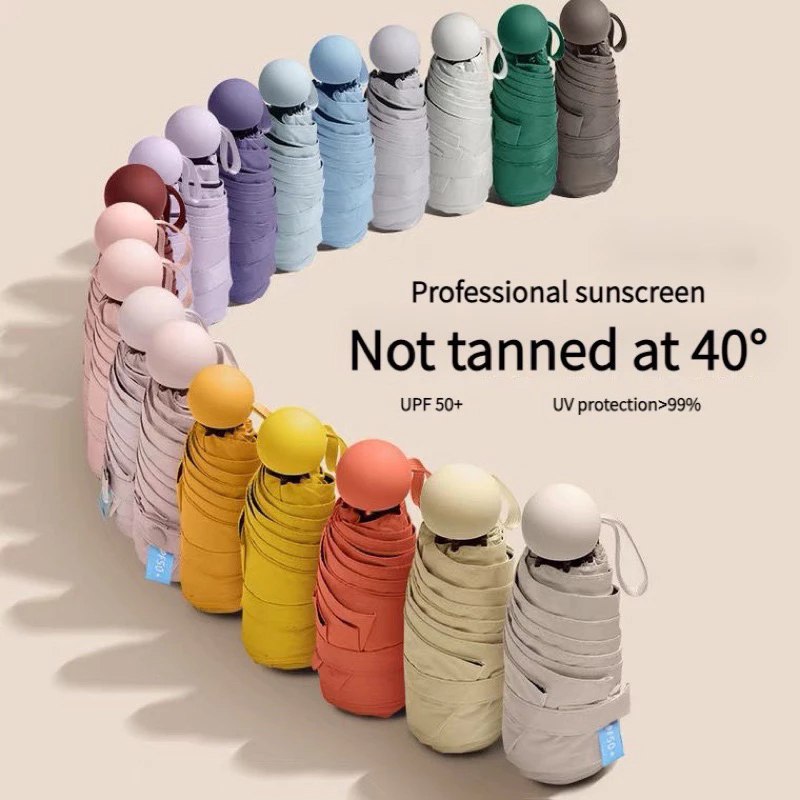 【Local shipment】Capsule Mini UV Umbrella Five -Folds small Umbrella ...