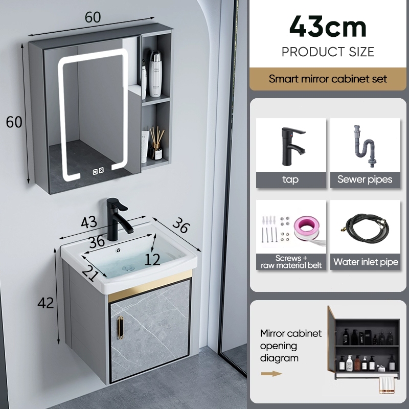 40cm Bathroom Sinks Cabinet complete set lavatory sink with Mirrow ...