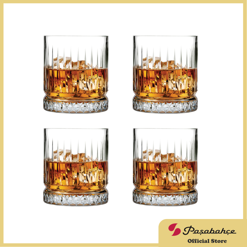 Pasabahce Elysia Rock Glass 355cc 11 3/4oz, Set of 4 (520004 4s ...