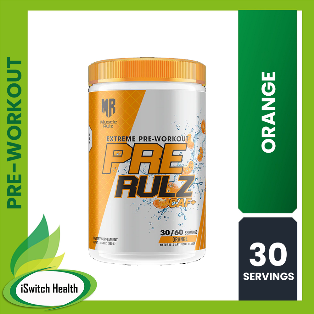 MUSCLE RULZ PRE RULZ | 30 SERVINGS | PRE-WORKOUT | BOOST ENERGY | BOOST ...