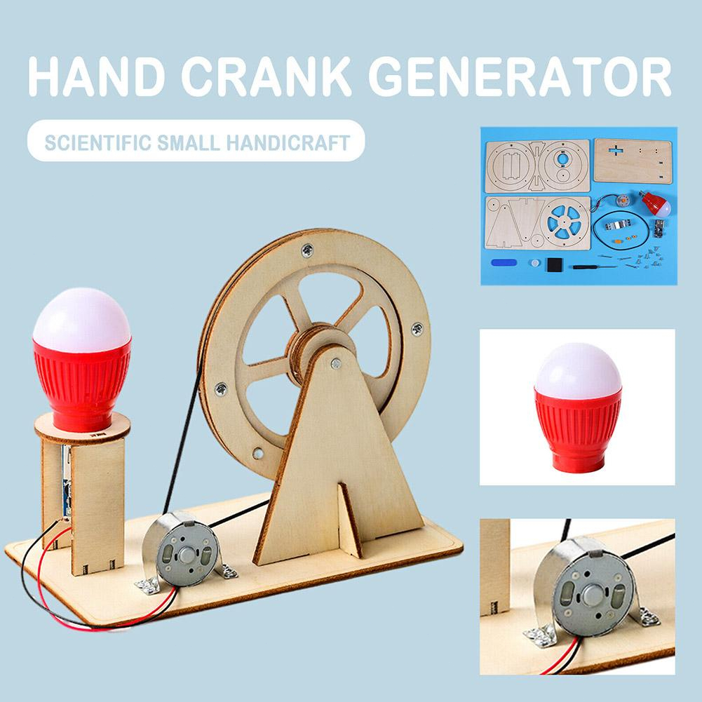 Hand Crank Generator Handicraft Puzzle Educational DIY Science ...