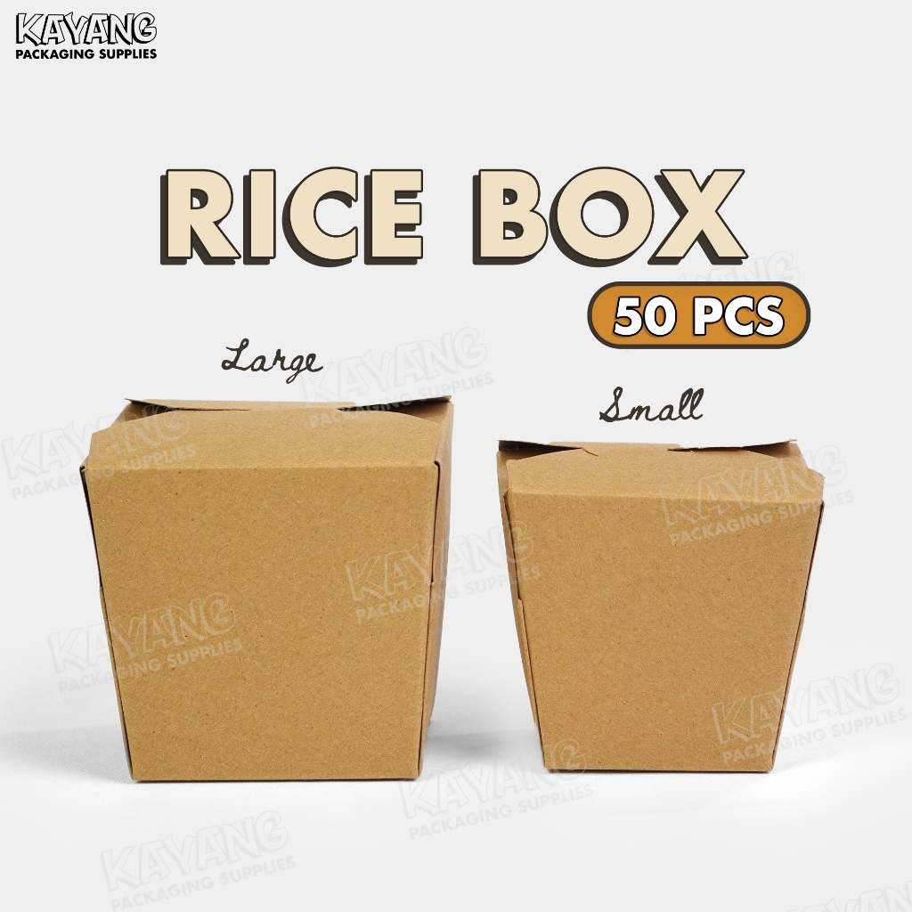 [50pcs] Rice Box, (RBX) Rice in a Box, Chao Fan Box, Chinese Takeout ...