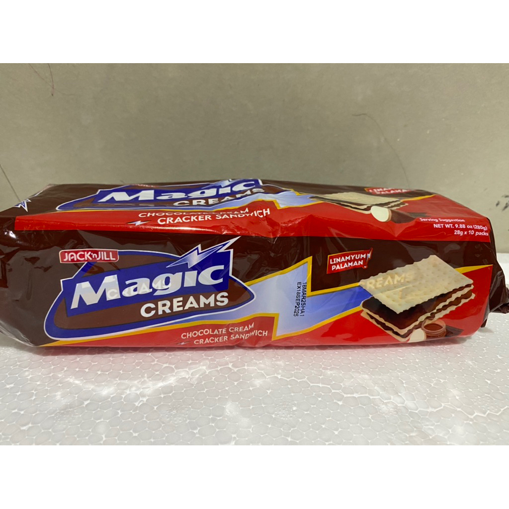 1 pack Jack 'n jill Magic Creams chocolate cracker sandwich 28g x 10 ...