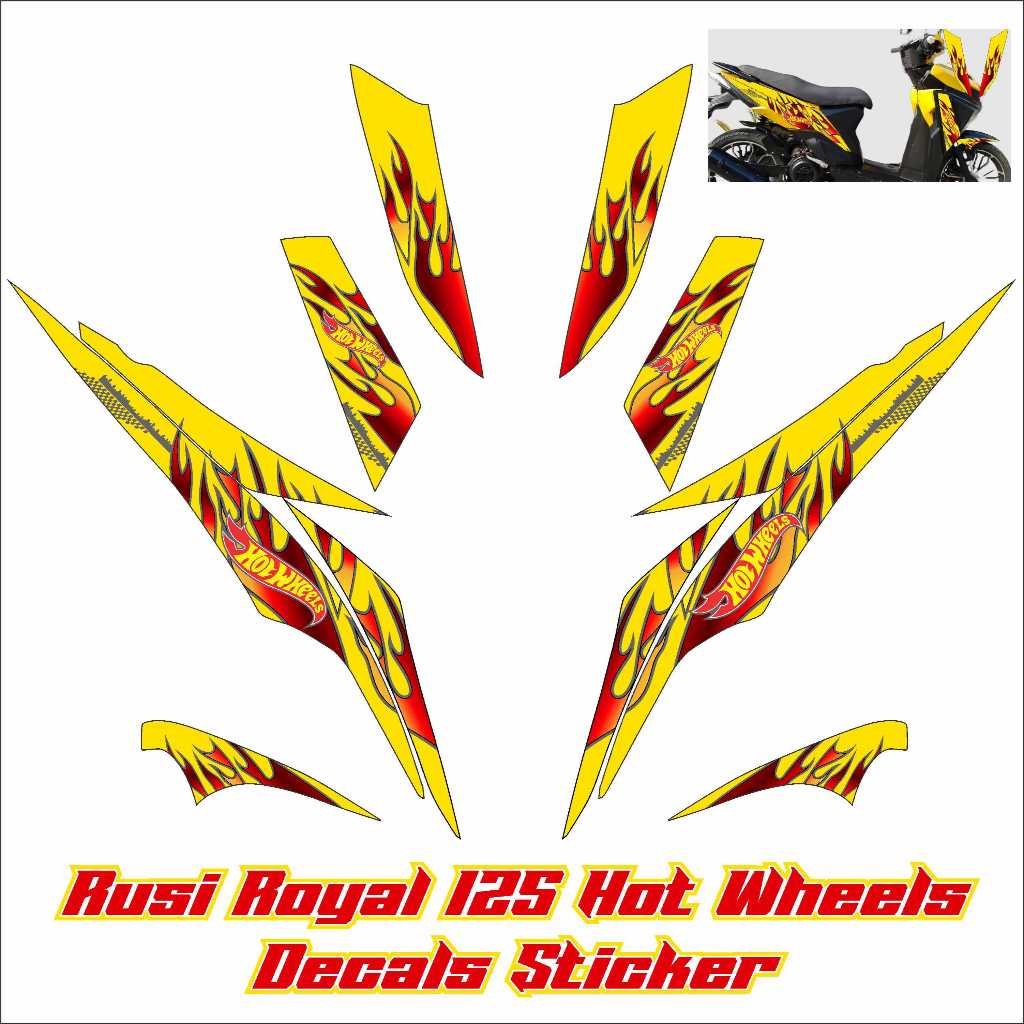 Rusi Royal 125 Decals Sticker Hotwheels Design | Shopee Philippines