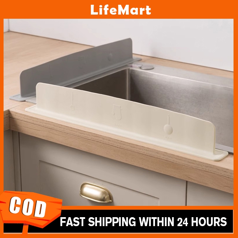 Kitchen Sink Splash Guard Multi-functional Sink Water Baffle Bar ...