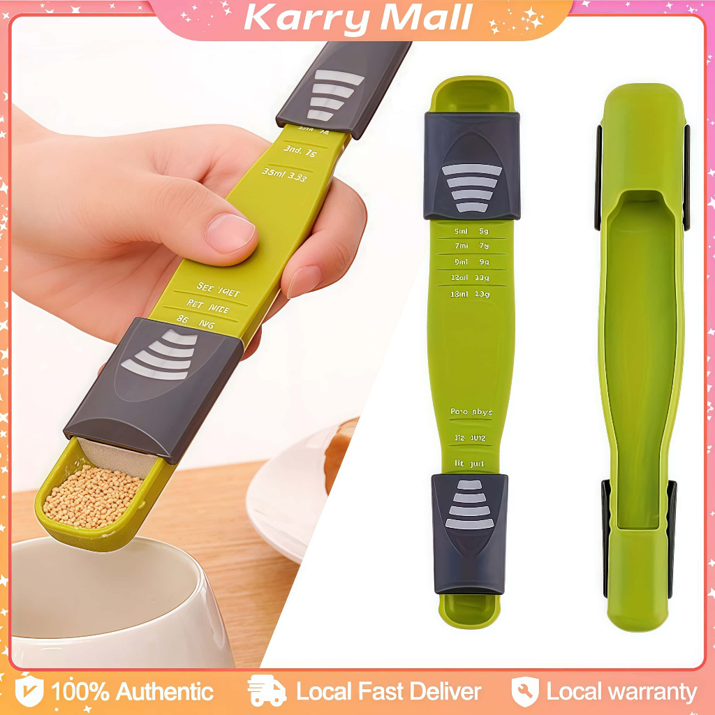 2PCS Measure Cup Double End Eight Stalls Adjustable Scale Measuring ...
