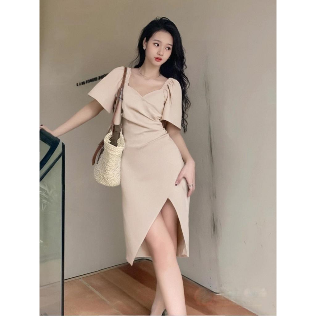 summer new dress 2025 beige dress formal for wedding graduation plus size  cocktail semi formal dress | Shopee Philippines