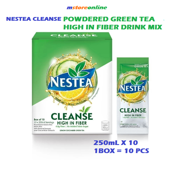 Nestea Cleanse High in Fiber Lemon Cucumber Powdered Green Tea Drink ...