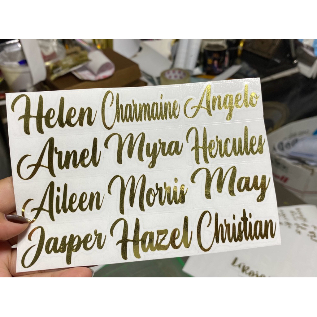 Personalized Name ( Sticker Decals) | Shopee Philippines