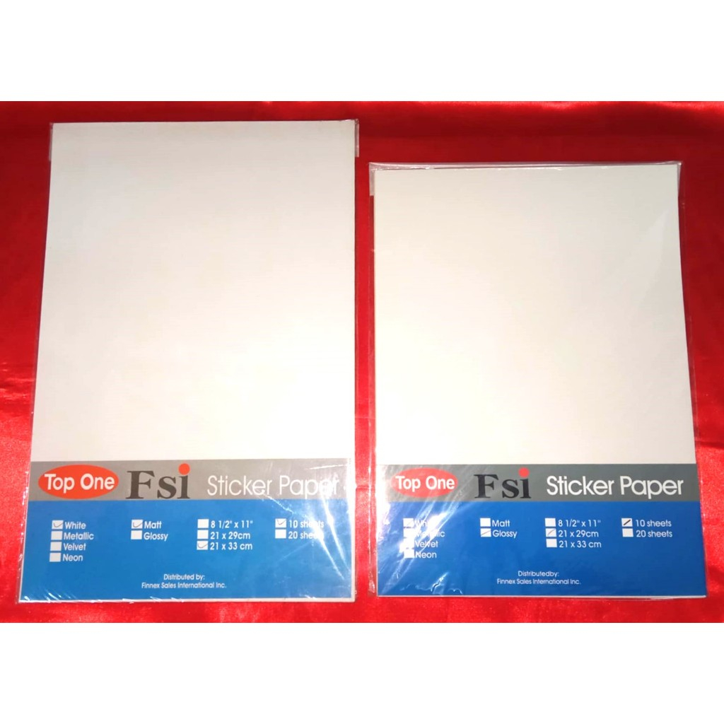 FSI STICKER PAPER 10SHEETS | Shopee Philippines