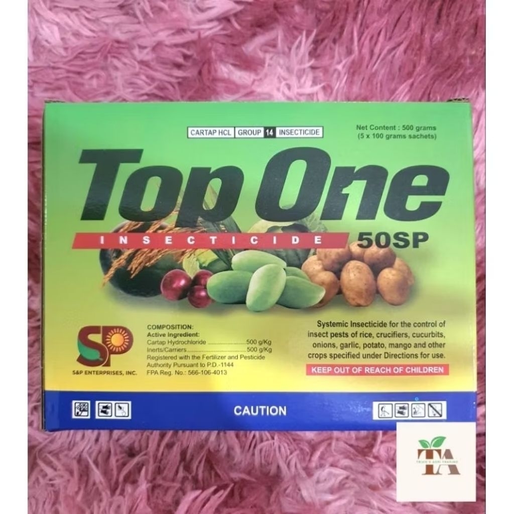 Top One 50 SP Insecticide ~ 1 innerbox (5sachet) ~ Cartap insecticide ...