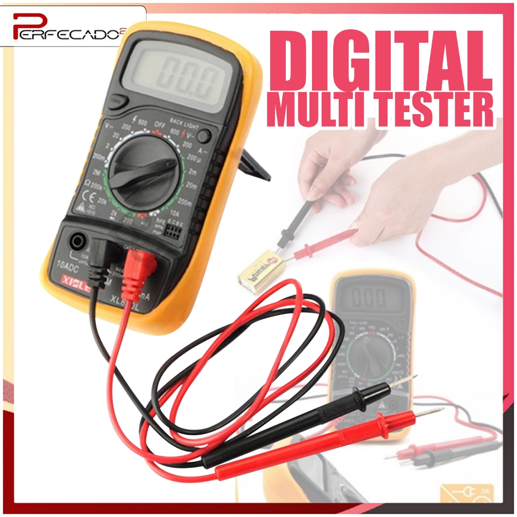 Portable LCD Digital Multi Tester Multimeter Electrical Tester ...