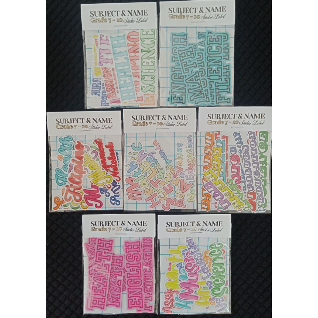 Sticker Label for Grade 7 to Grade 10 12pcs | Shopee Philippines