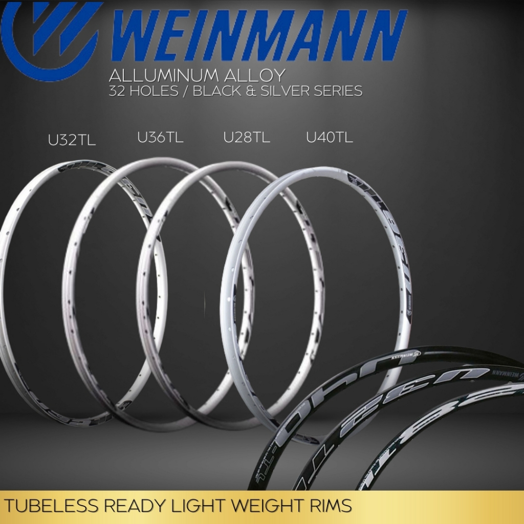 WEINMANN RIMS U28TL , U32TL , U36TL , U40TL TUBELESS READY RIM for ...