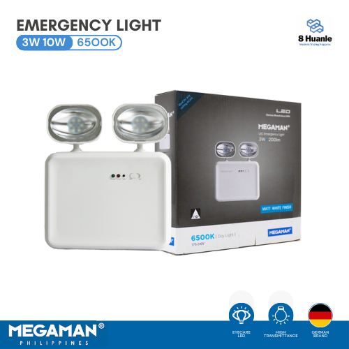 Megaman LED Emergency Light 3W/10W 6V4A Lead-Acid Batteries 6500K ...