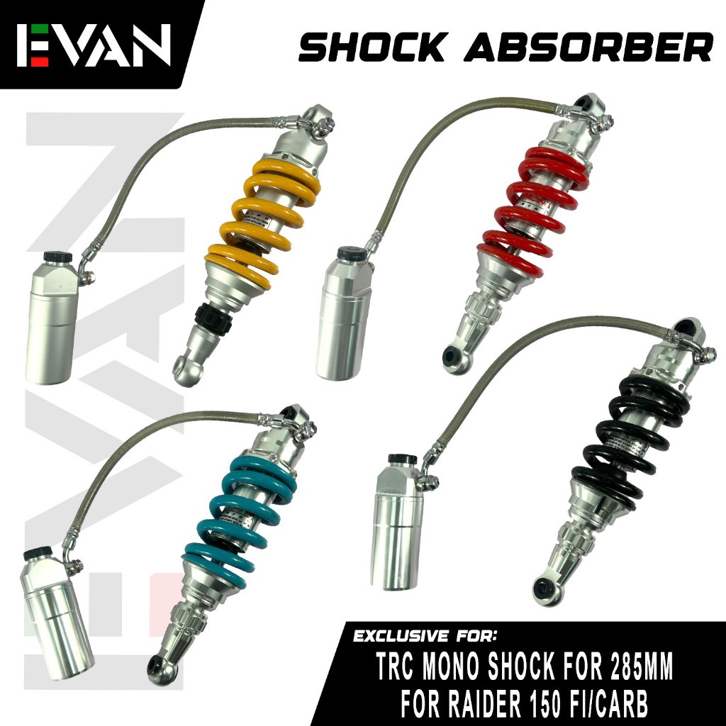 EVAN.PH TRC Racing 285mm Rear Mono Shock For Raider 150/Carb/Fi With ...