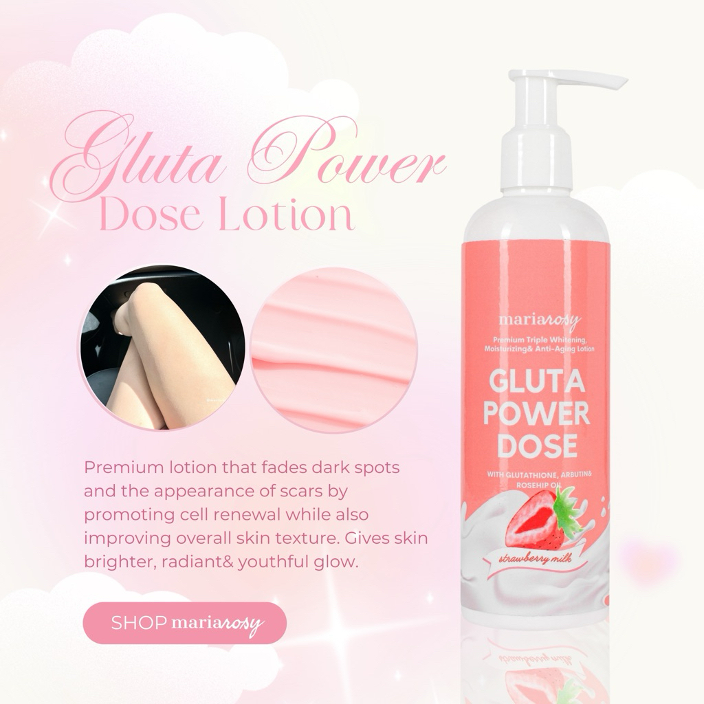 Mariarosy Gluta Power Dose Lotion- Glutathione, Rosehip Oil, Arbutin |  Shopee Philippines