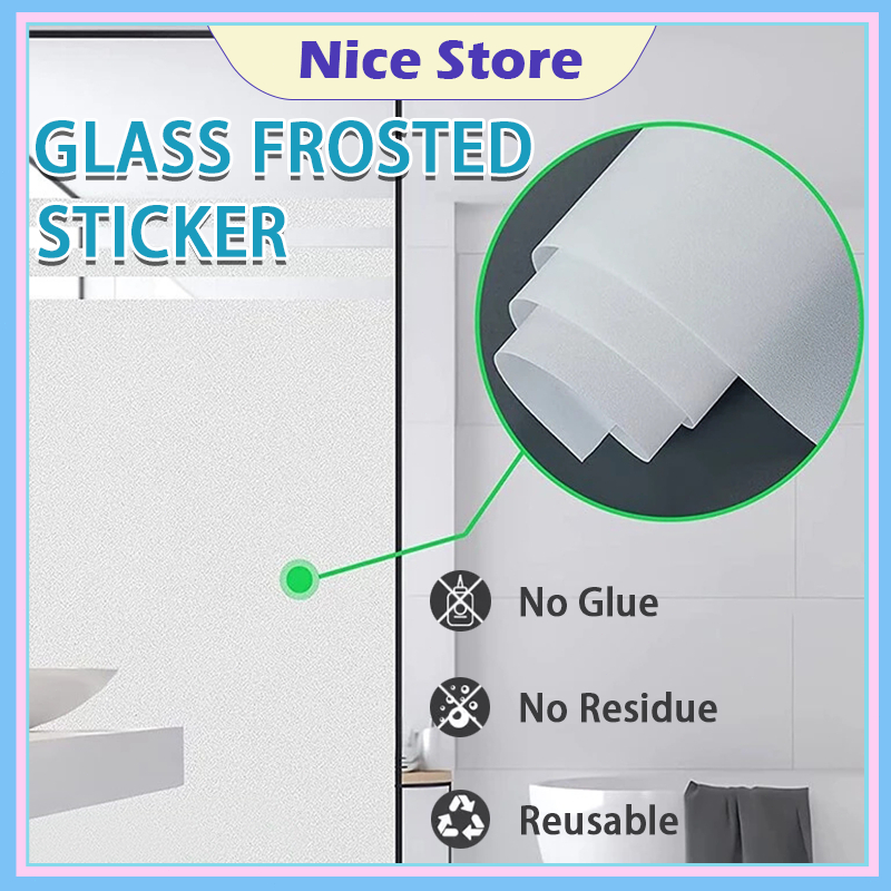 NICE Frosted Window Privacy Film Static Cling Vinyl Glass Sticker ...