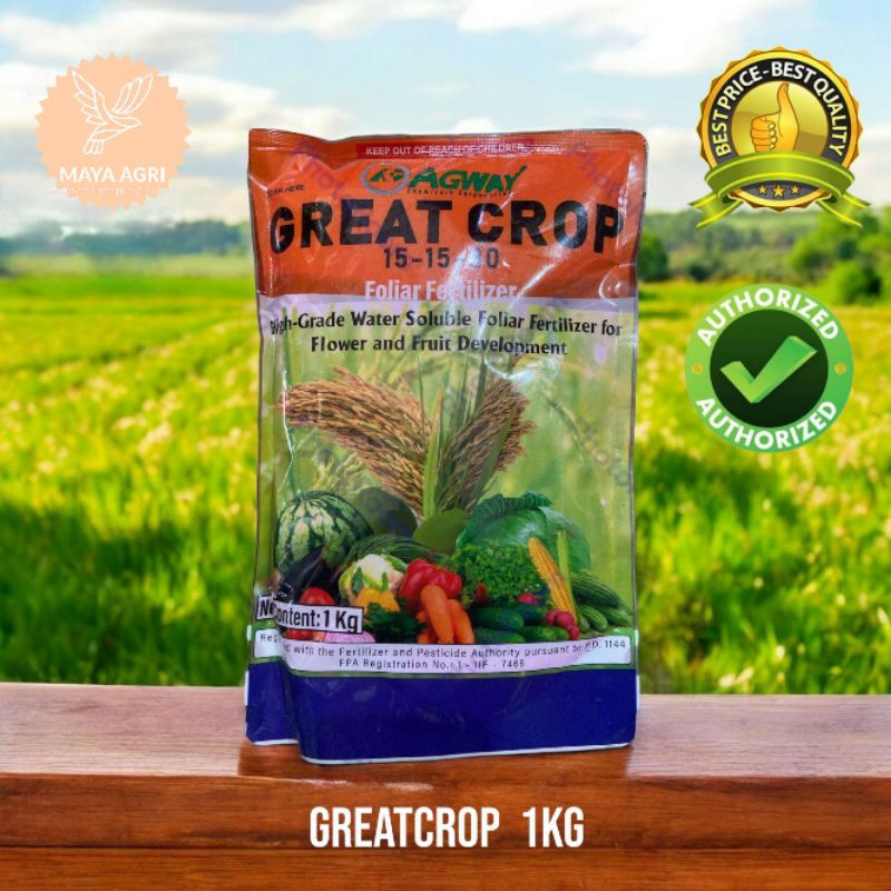 Great Crop Foliar Fertilizer 15-15-30 1kg - like CROP GIANT | Shopee ...