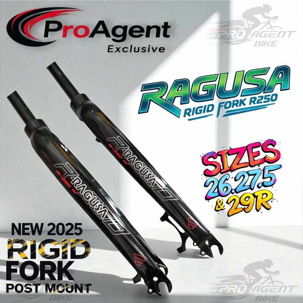 PRO AGENT X Ragusa Bicycle Rigid Fork R200 Steel & R250 Post Mount MTB ...