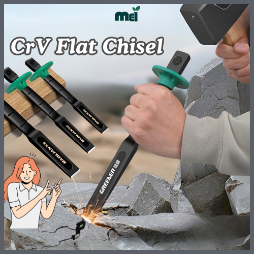 8/10 Inch Heavy-Duty Flat Chisel, Forged Chrome Vanadium Steel for ...