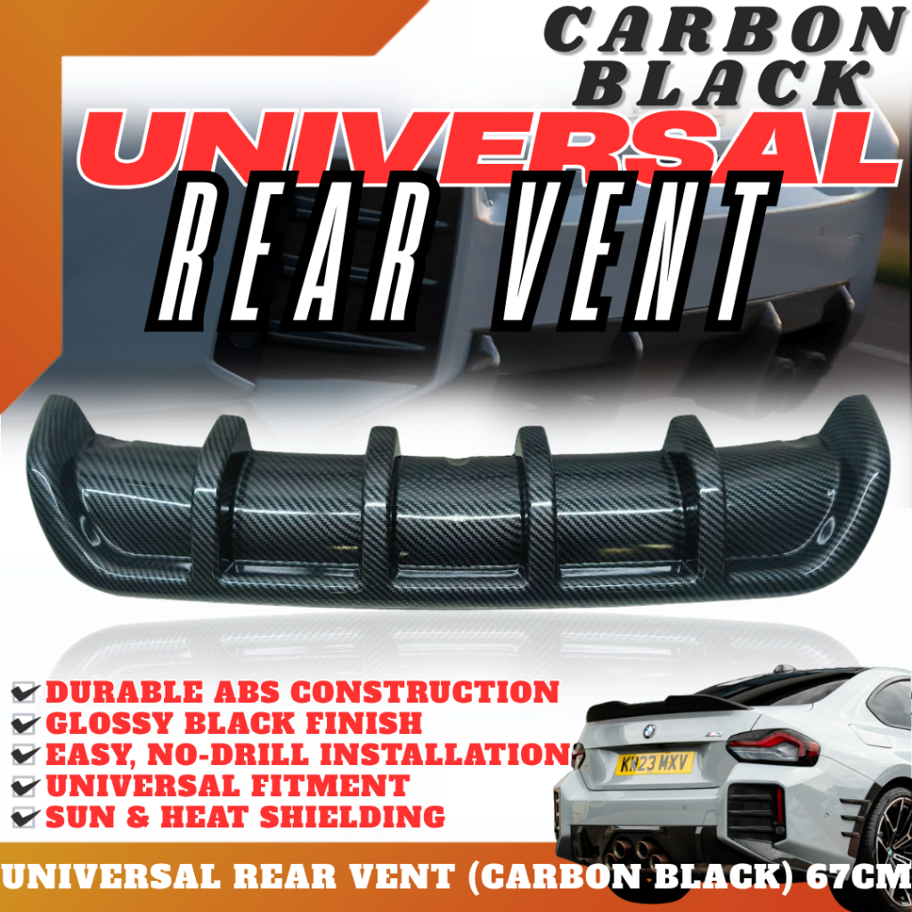 CAOS 67CM UNIVERSAL REAR VENT CARBON BLACK(12194) | Shopee Philippines