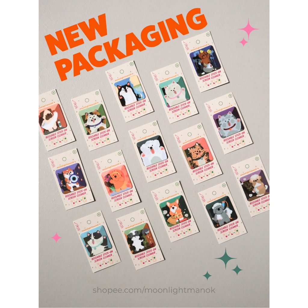 MM Reusable Microfiber Sticker Screen Cleaner 32mm Pet Edition | Shopee ...