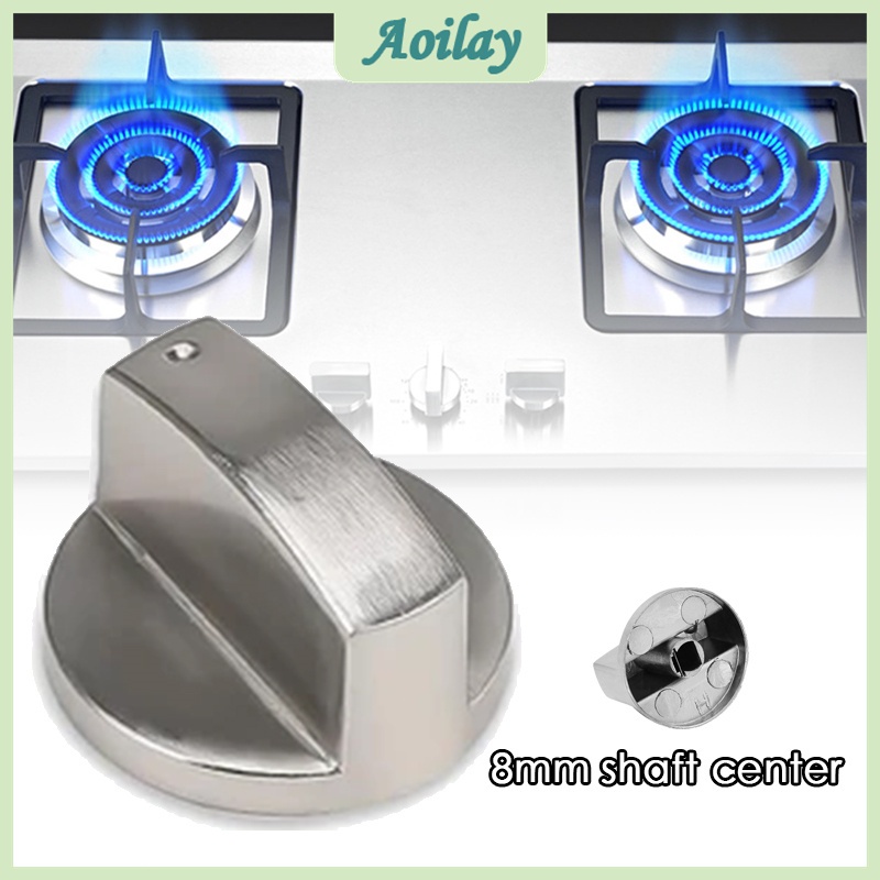 8mm Hole Stainless Steel Gas Stove Knob 0° Universal Stove Control ...