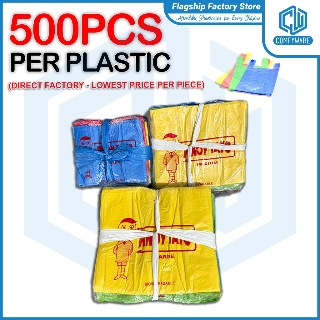 WHOLESALE Assorted Color (EST. 500PCS/PACK) PINOY TAYO Plastic Bag ...