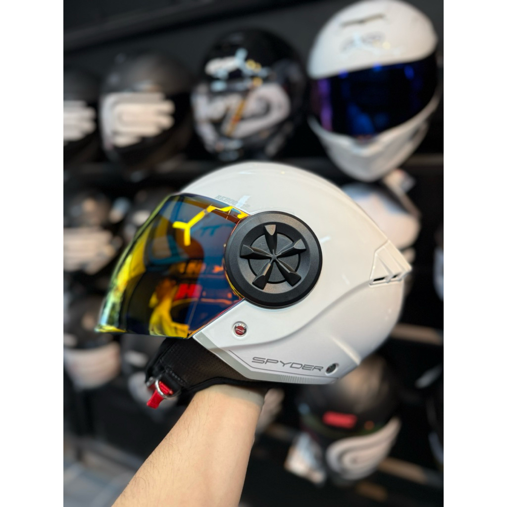 Spyder Reboot half face helmet with free free lens)