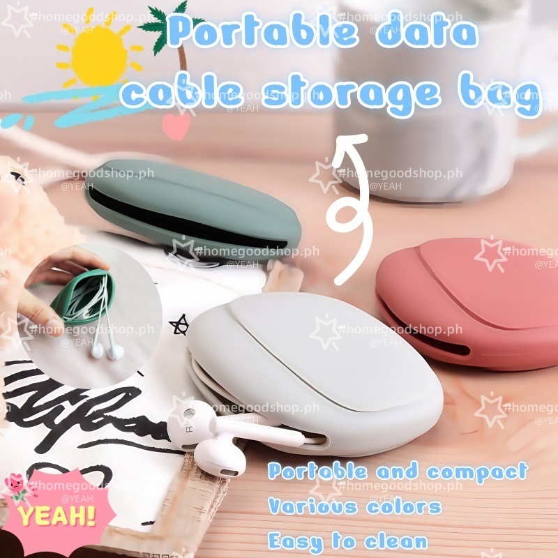 COD Silicone Earphone Storage Box Headphone Storage Box Mobile Phone ...