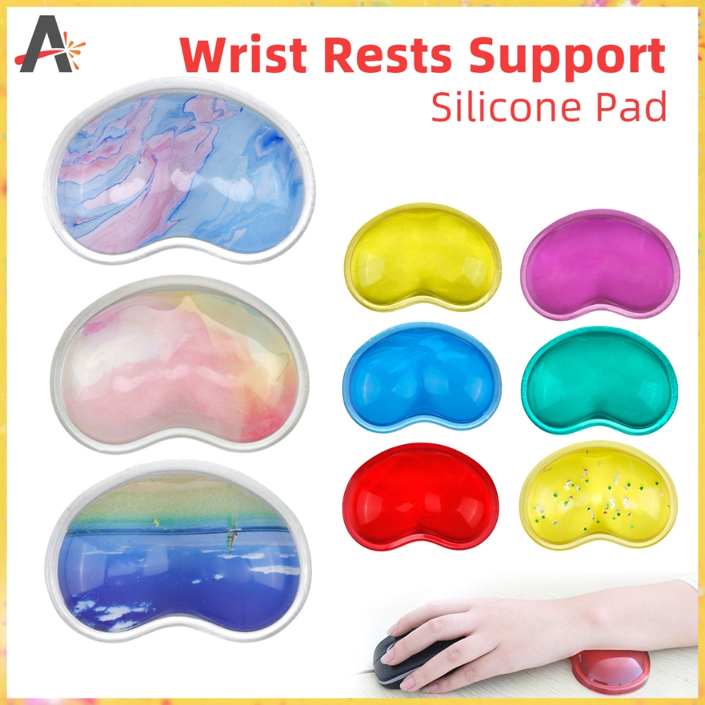 Crystal Silicone Wrist Rest Pad Soft Comfort Gel Mouse Pad Wrist Rest ...
