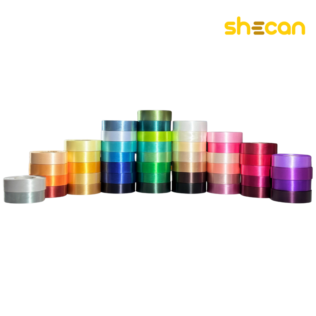 BASIC COLORS: SHECAN PH - Cut Edge Satin Ribbons 15mm 20mm & 25mm (50 ...