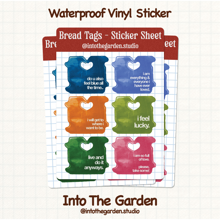 Bread Tags | Sticker Sheet by Into The Garden | Shopee Philippines