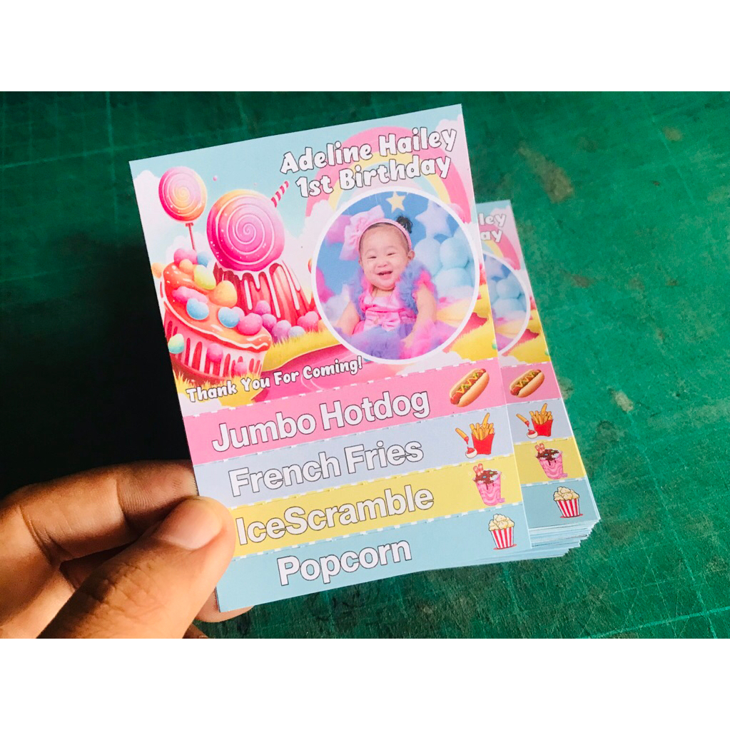 ticket stub 100pcs customized stub | Shopee Philippines