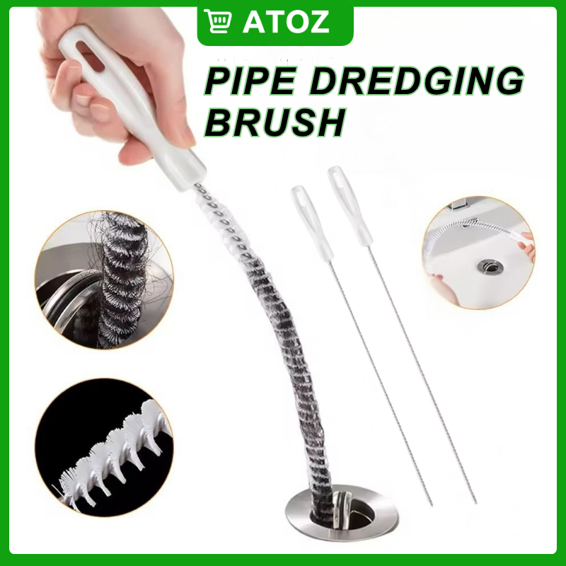 70cm Pipe Dredging Brush Hair Sewer Sink Cleaning Brush Drain Cleaner ...