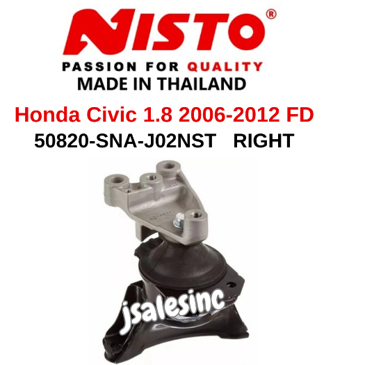Honda Civic FD 1.8 2006-2012 RIGHT Engine Support | Shopee Philippines