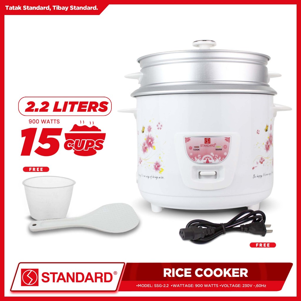 Standard Rice Cooker 2.2 Liters 700W | Shopee Philippines