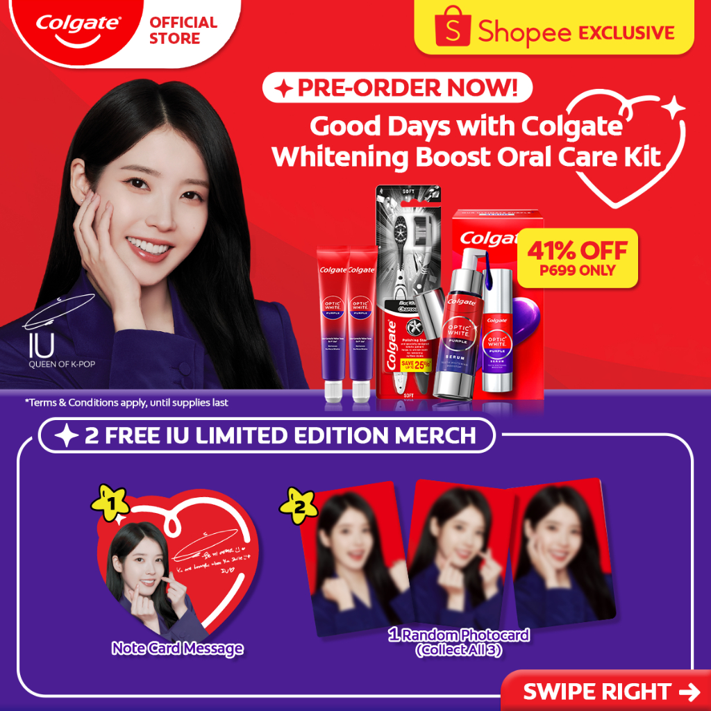[EXCLUSIVE PRE-ORDER] Good Days with IU x Colgate Optic White Purple ...
